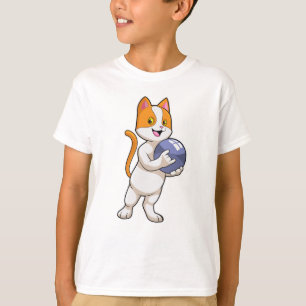 Katze im Bowling mit Bowlingball T-Shirt