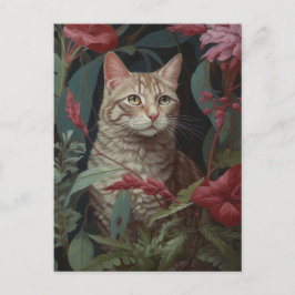 Katze im Dschungel Postkarte