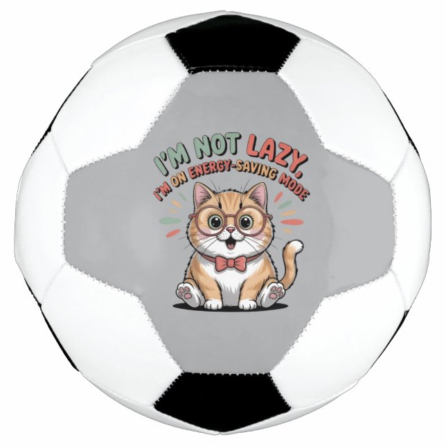 Katze im Energiesparmodus Fußball (Vorderseite)