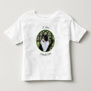 Katze im Fenster - Gemälde Original Tierkunst Tuxe Kleinkind T-shirt