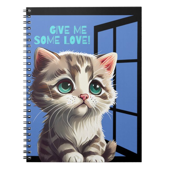 KATZE IM FENSTER NOTIZBLOCK (Vorderseite)