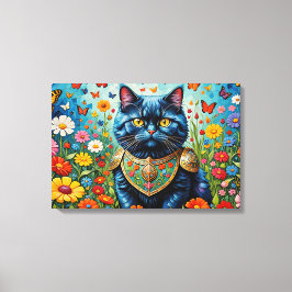 Katze im Garten der Irdischen Freuden 3 Leinwanddruck