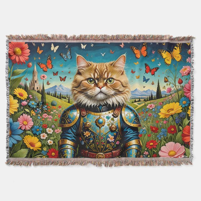 Katze im Garten irdischer Freuden Decke (Vorderseite)