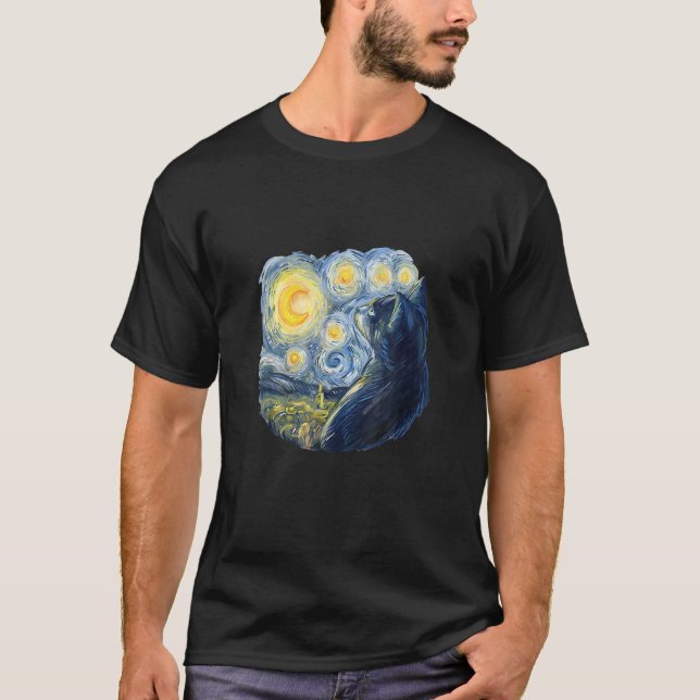 Katze im Gemälde T-Shirt (Vorderseite)