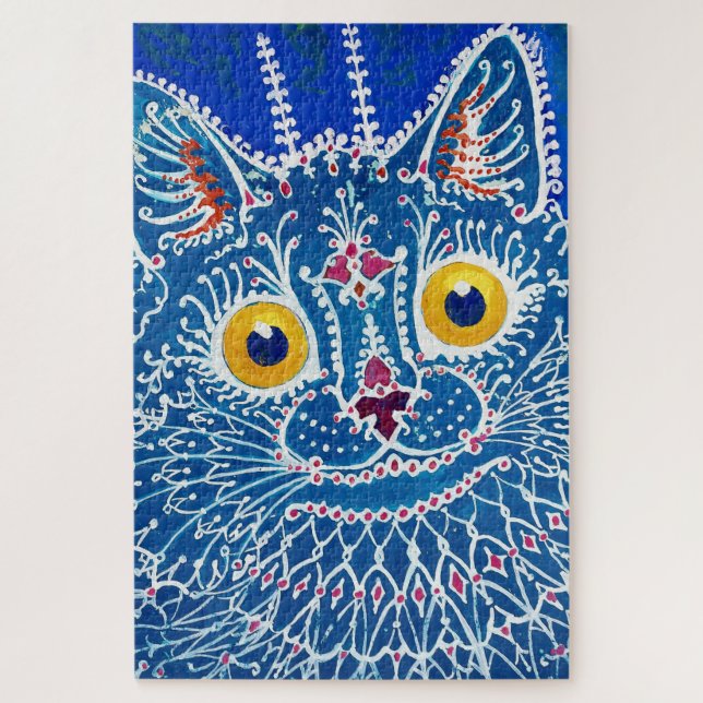 Katze im gotischen Stil, Louis Wain (Vertikal)