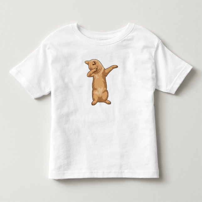 Katze im Hip Hop Dance Dab Kleinkind T-shirt (Vorderseite)