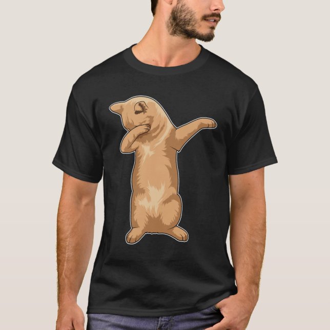 Katze im Hip Hop Dance Dab T-Shirt (Vorderseite)