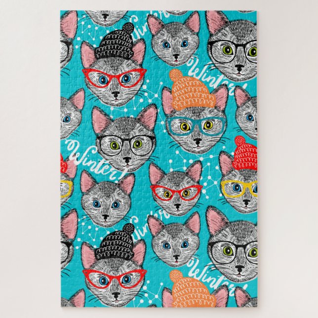 Katze im Hut (Vertikal)