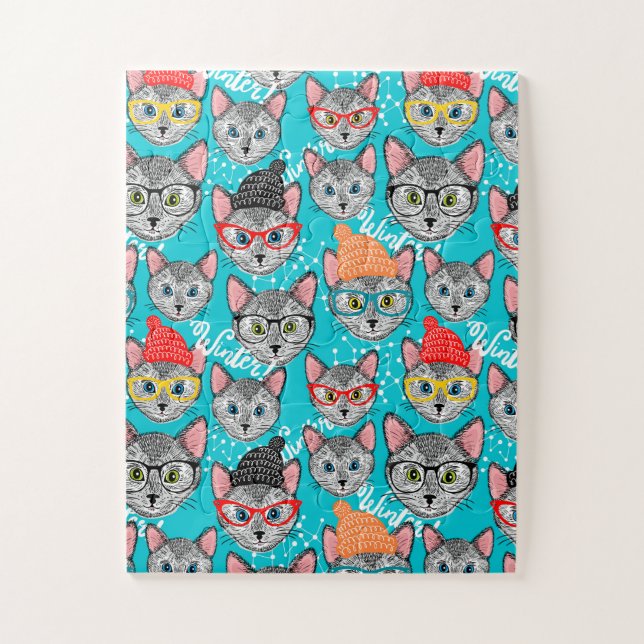 Katze im Hut (Vertikal)