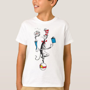 Katze im Hut Balancierakt T-Shirt