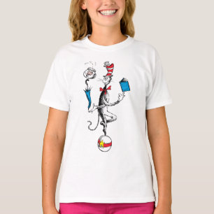 Katze im Hut Balancierakt T-Shirt