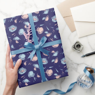 Katze im Hut Das Fischmuster Geschenkpapier