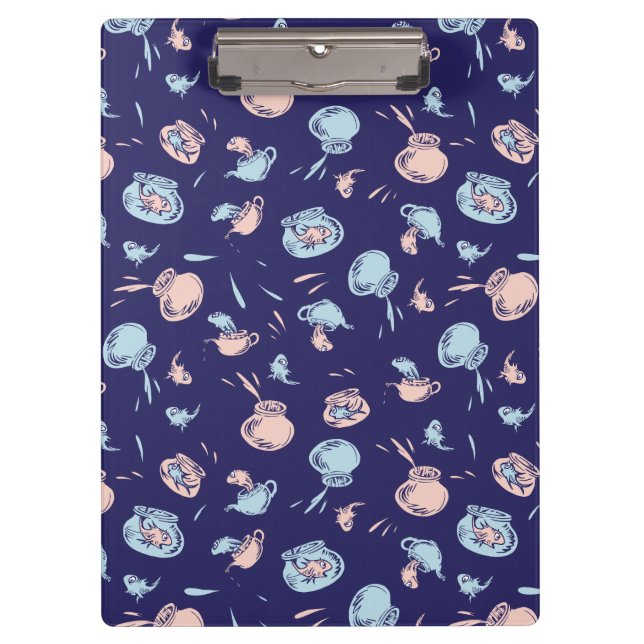 Katze im Hut | Das Fischmuster Klemmbrett (Vorderseite)