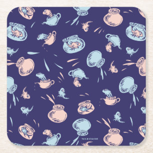 Katze im Hut Das Fischmuster Rechteckiger Pappuntersetzer