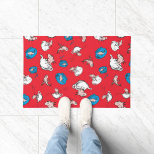 Katze im Hut   Das rote Muster der Fische Fußmatte