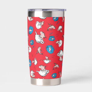 Katze im Hut Das rote Muster der Fische Thermobecher