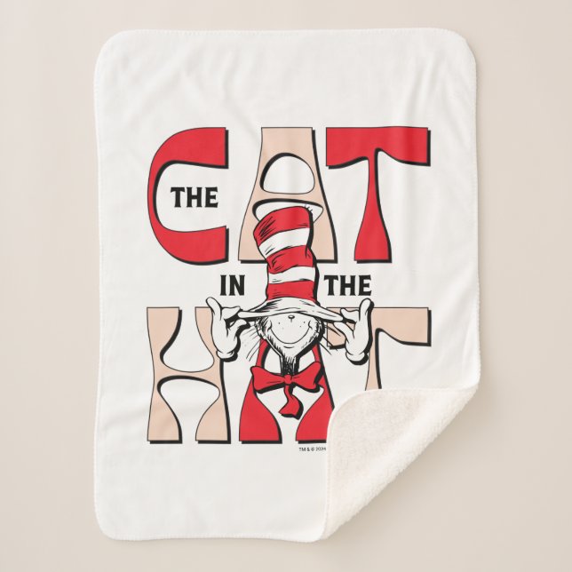 Katze im Hut | Die Alberne Katze im Hut Sherpadecke (Vorderseite)
