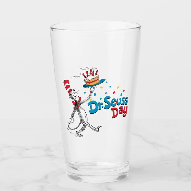 Katze im Hut | Dr. Seuss Day Glas (Vorderseite)