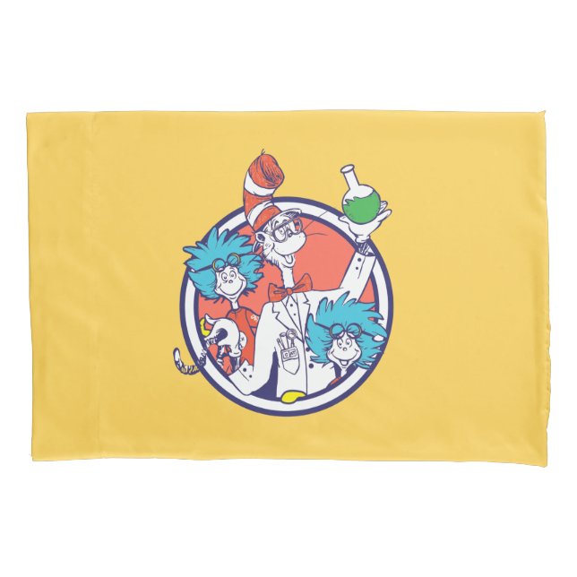 Katze im Hut & Labrador Tech One Labrador Tech Two Kissenbezug (Vorderseite)