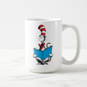 Katze im Hut Lesen Kaffeetasse