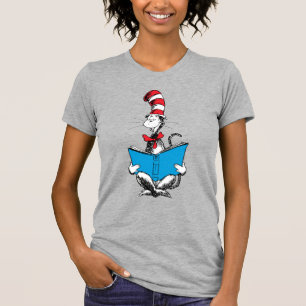 Katze im Hut Lesen T-Shirt