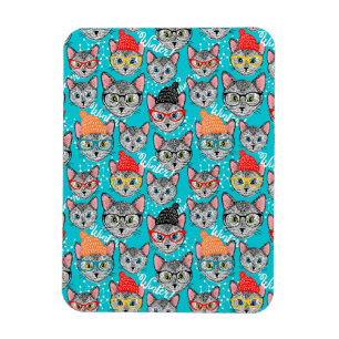Katze im Hut Magnet
