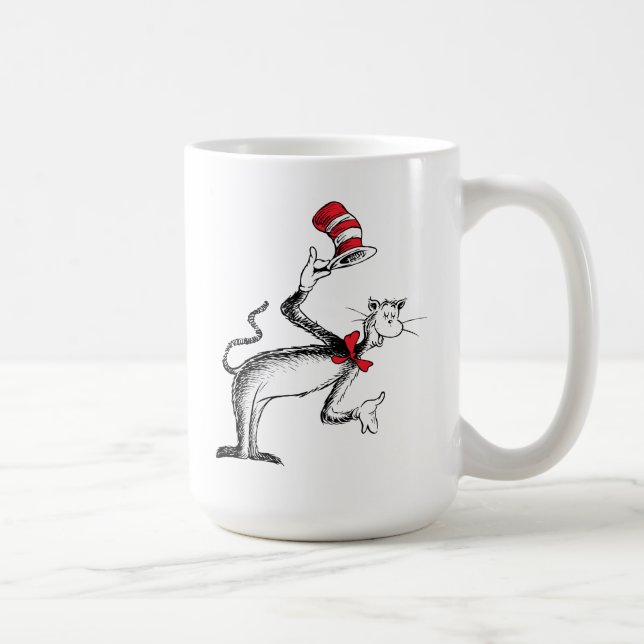 Katze im Hut nimmt einen Bow Kaffeetasse (Rechts)