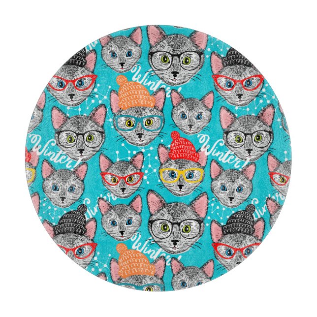 Katze im Hut Schneidebrett (Vorderseite)