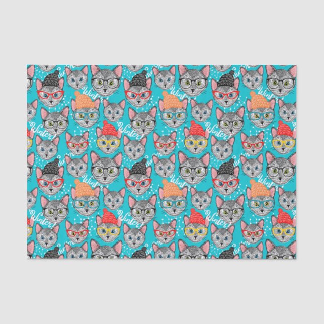 Katze im Hut Seidenpapier (Vorderseite)