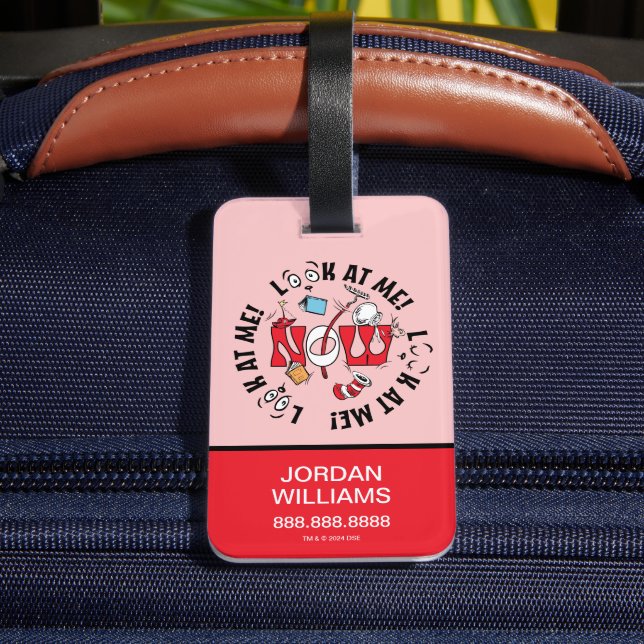 Katze im Hut | Sieh mich an! Sieh mich an! Gepäckanhänger (Rückseite Insitu 4)