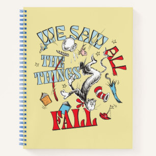 Katze im Hut   Wir sahen alle Dinge fallen Notizbuch