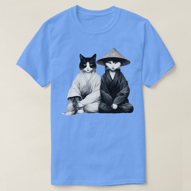 Katze im japanischen Stil T-Shirt (Design vorne)