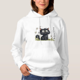 Katze im Land der Fluffy Dandelion Hoodie