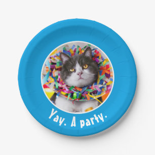 Katze im Party Pappteller