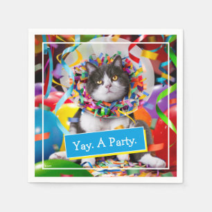 Katze im Party Serviette