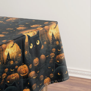 Katze im Pumpkin-Patch Tischdecke