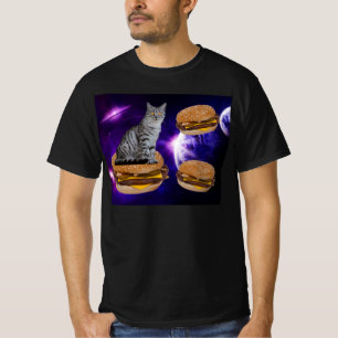 KATZE IM RAHMEN VON KREISEBURGERN-T - Shirt