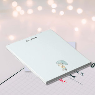 Katze im Rain Stationery Notizblock