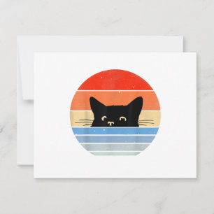 Katze im Retro, Katze im Lover, Katzenbesitzer, Ni RSVP Karte
