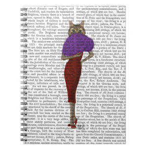 Katze im roten Kleid Notizblock