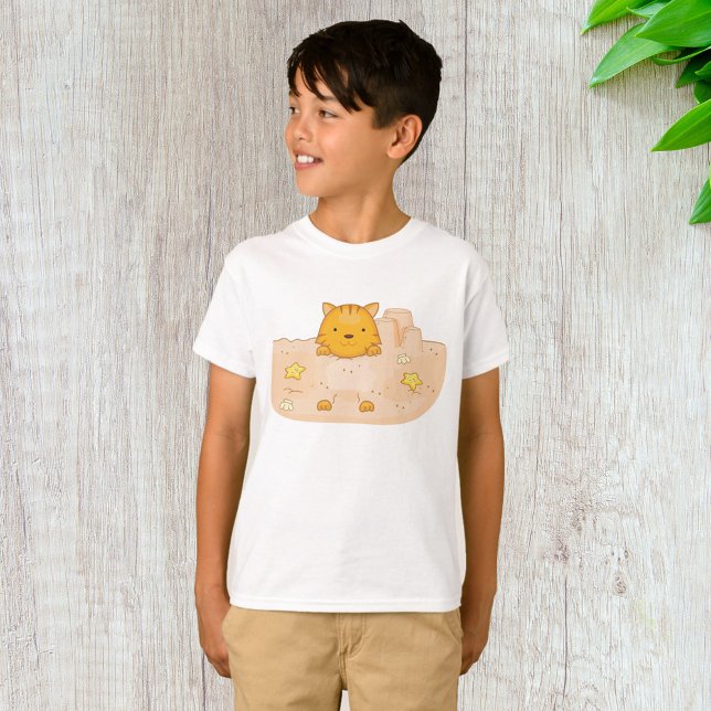 Katze im Sand T-Shirt (Von Creator hochgeladen)