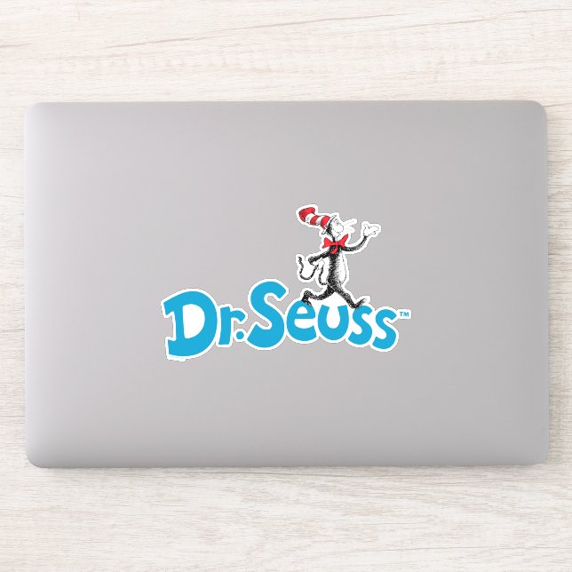 Katze im Vintagen Hutlogo Aufkleber (Computer)