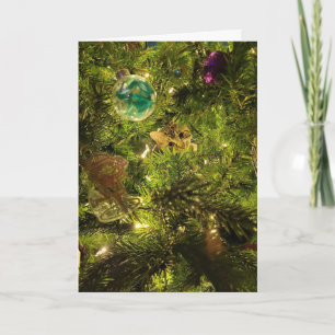 Katze im Weihnachtsbaum Weihnachtskarte Feiertagskarte