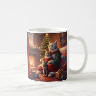 Katze im Weihnachtsmann-Anzug Weihnachtskatze Fami Kaffeetasse