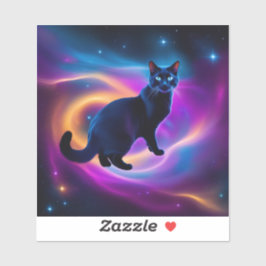 Katze im Weltraum Aufkleber