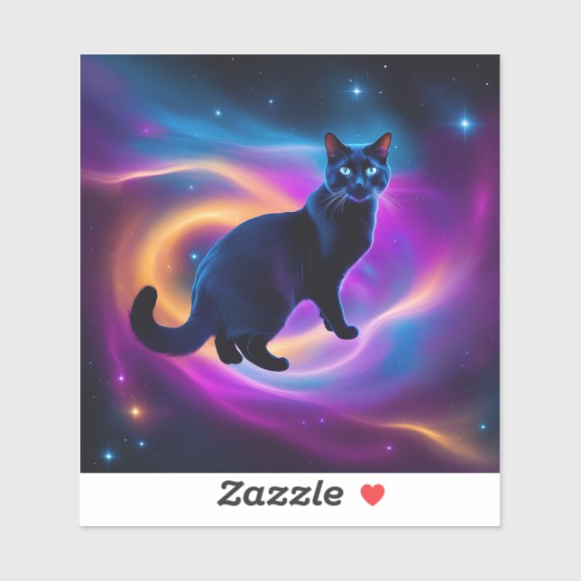Katze im Weltraum Aufkleber (Blatt)