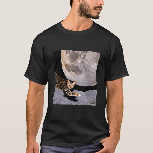 Katze im Weltraum Niedlich Kitten Kitty Strange De T-Shirt (Vorderseite)