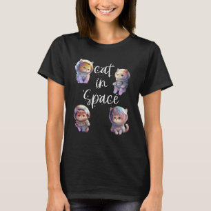 Katze im Weltraum Niedliche Astronautenkatzen T-Shirt