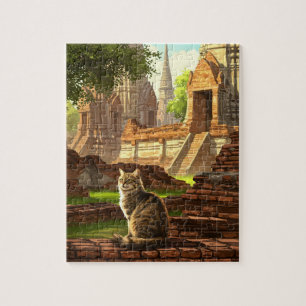 Katze in Ayutthaya Thailand Travel
