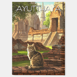 Katze in Ayutthaya Thailand Travel Magnet